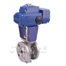 CE flanged pneumatic v type ball valve